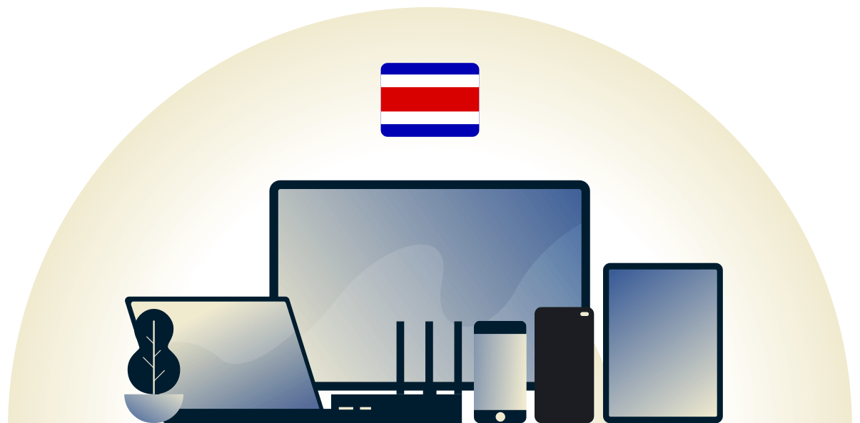 VPN dla Kostaryki chroniący r&oacute;żne urządzenia.