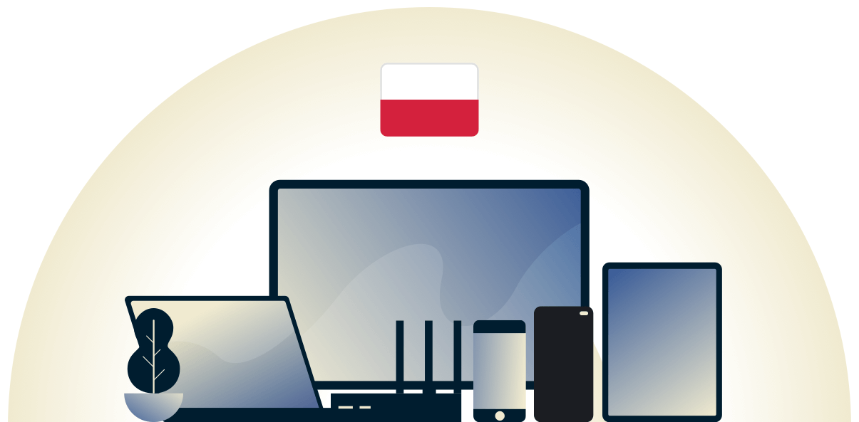 様々なデバイスを保護するポーランド対応VPN